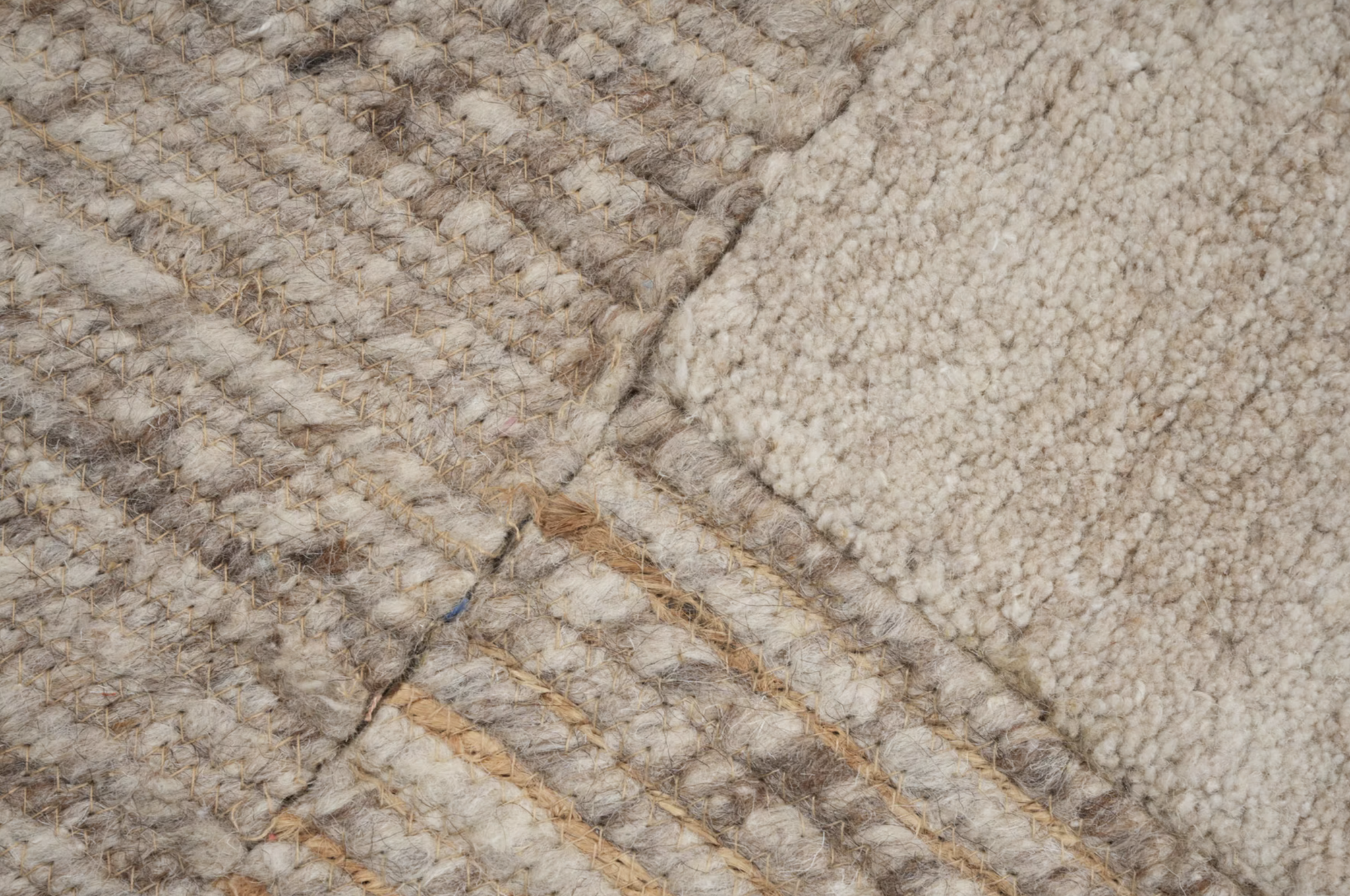 Outlet - Jaipur Japandi Design Vloerkleed - 50% Jute/50% Wol - Creme Beige