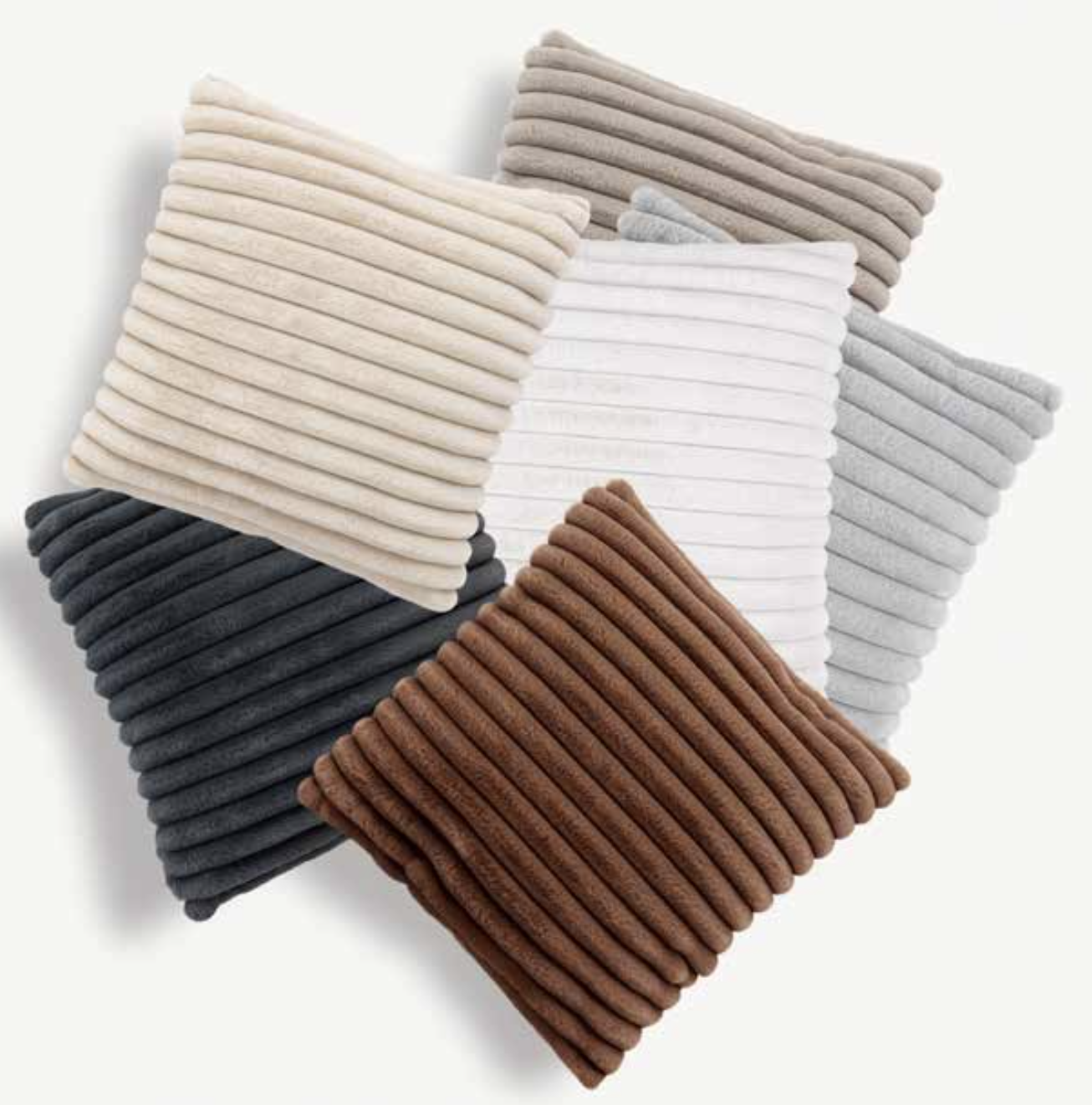 Plush Soft Kussen - 3D Effect, Hoogpolig, 100% Polyester, Super Soft Touch - Zilver