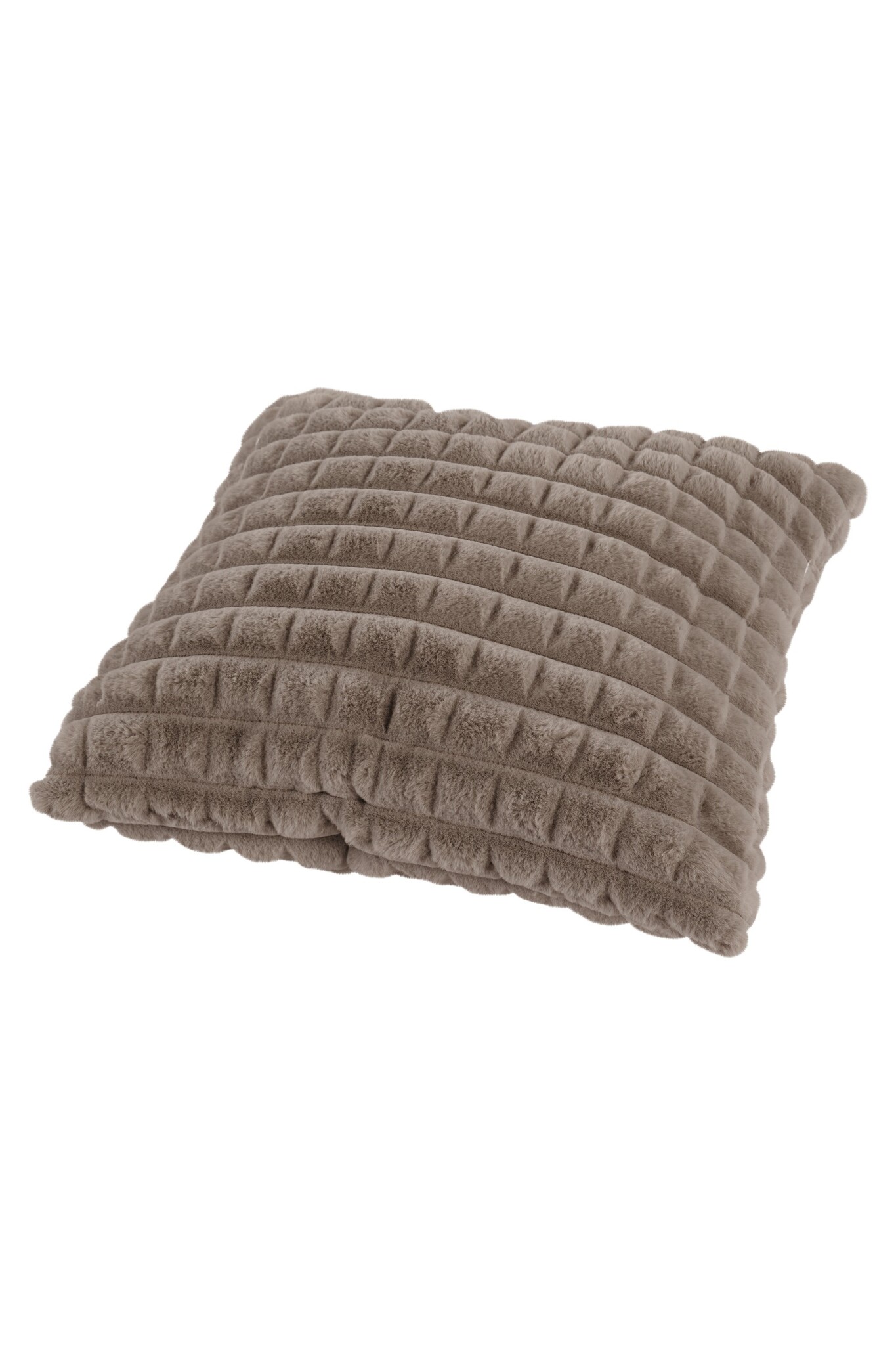Harmony Soft - Fluffy Kussen - 3D Effect, Hoogpolig, 100% Polyester, Super Soft Touch - Taupe