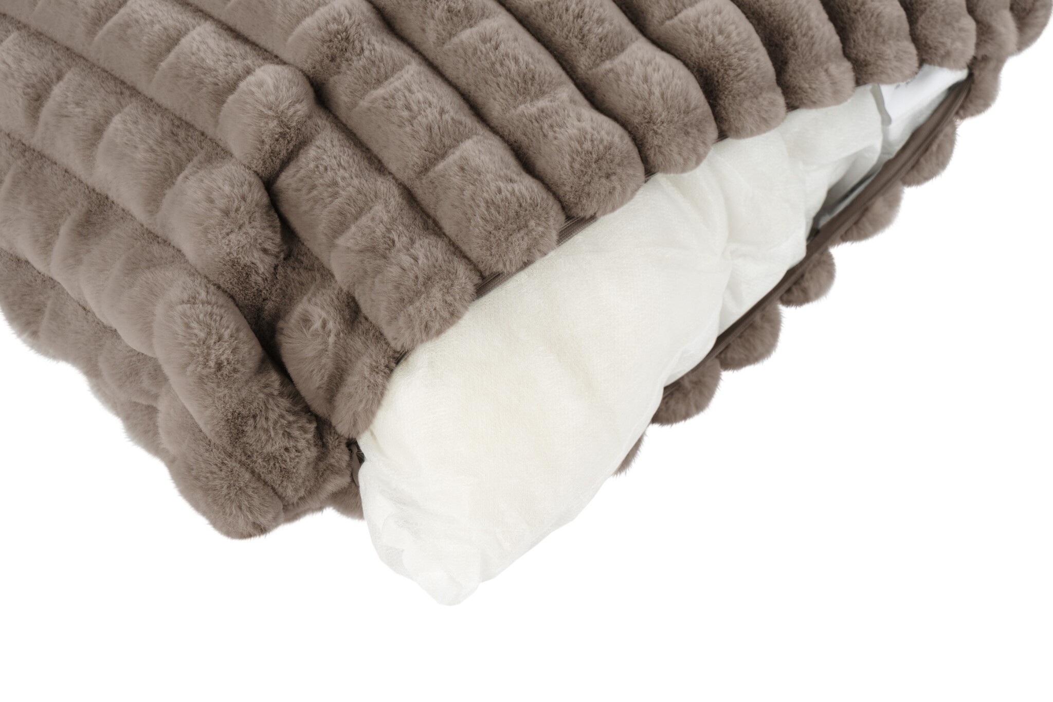 Harmony Soft - Fluffy Kussen - 3D Effect, Hoogpolig, 100% Polyester, Super Soft Touch - Taupe