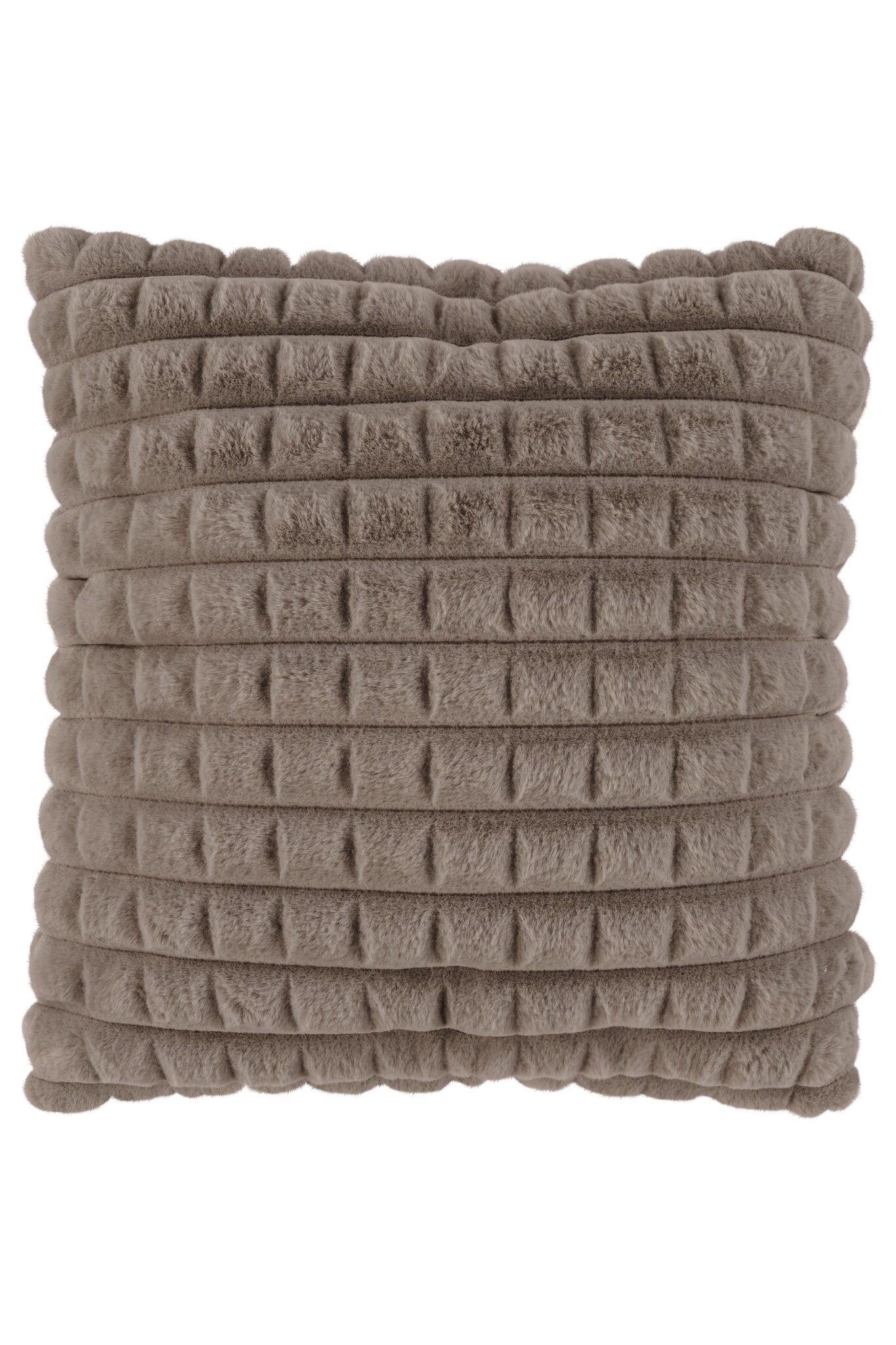 Harmony Soft - Fluffy Kussen - 3D Effect, Hoogpolig, 100% Polyester, Super Soft Touch - Taupe