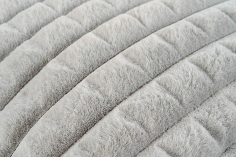 Harmony Soft - Fluffy Kussen - 3D Effect, Hoogpolig, 100% Polyester, Super Soft Touch - Zilver