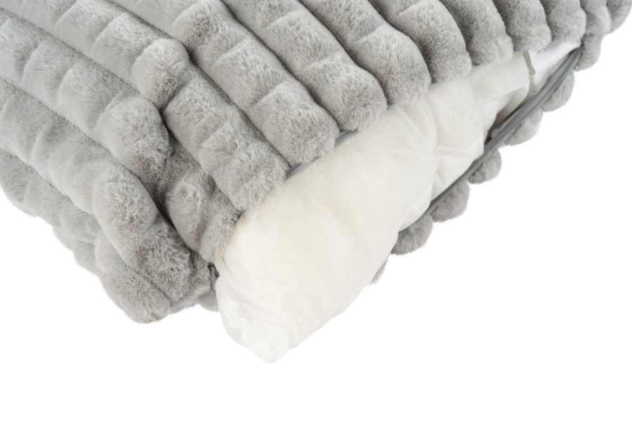 Harmony Soft - Fluffy Kussen - 3D Effect, Hoogpolig, 100% Polyester, Super Soft Touch - Zilver