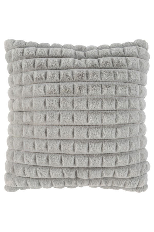 Harmony Soft - Fluffy Kussen - 3D Effect, Hoogpolig, 100% Polyester, Super Soft Touch - Zilver