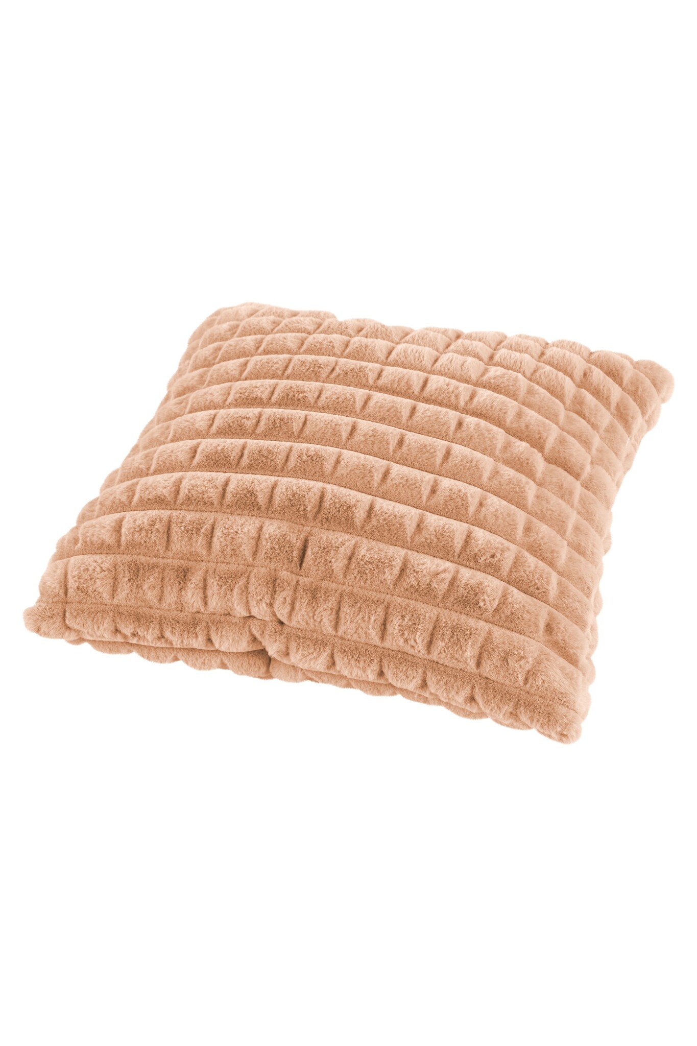 Harmony Soft - Fluffy Kussen - 3D Effect, Hoogpolig, 100% Polyester, Super Soft Touch - Perzik Oranje