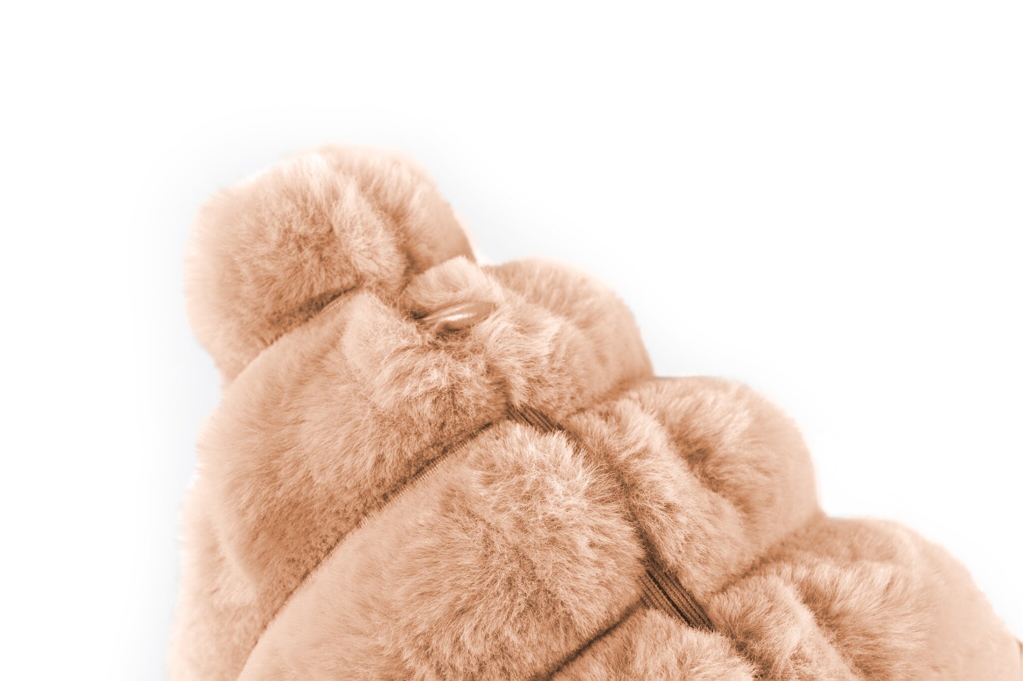 Harmony Soft - Fluffy Kussen - 3D Effect, Hoogpolig, 100% Polyester, Super Soft Touch - Perzik Oranje