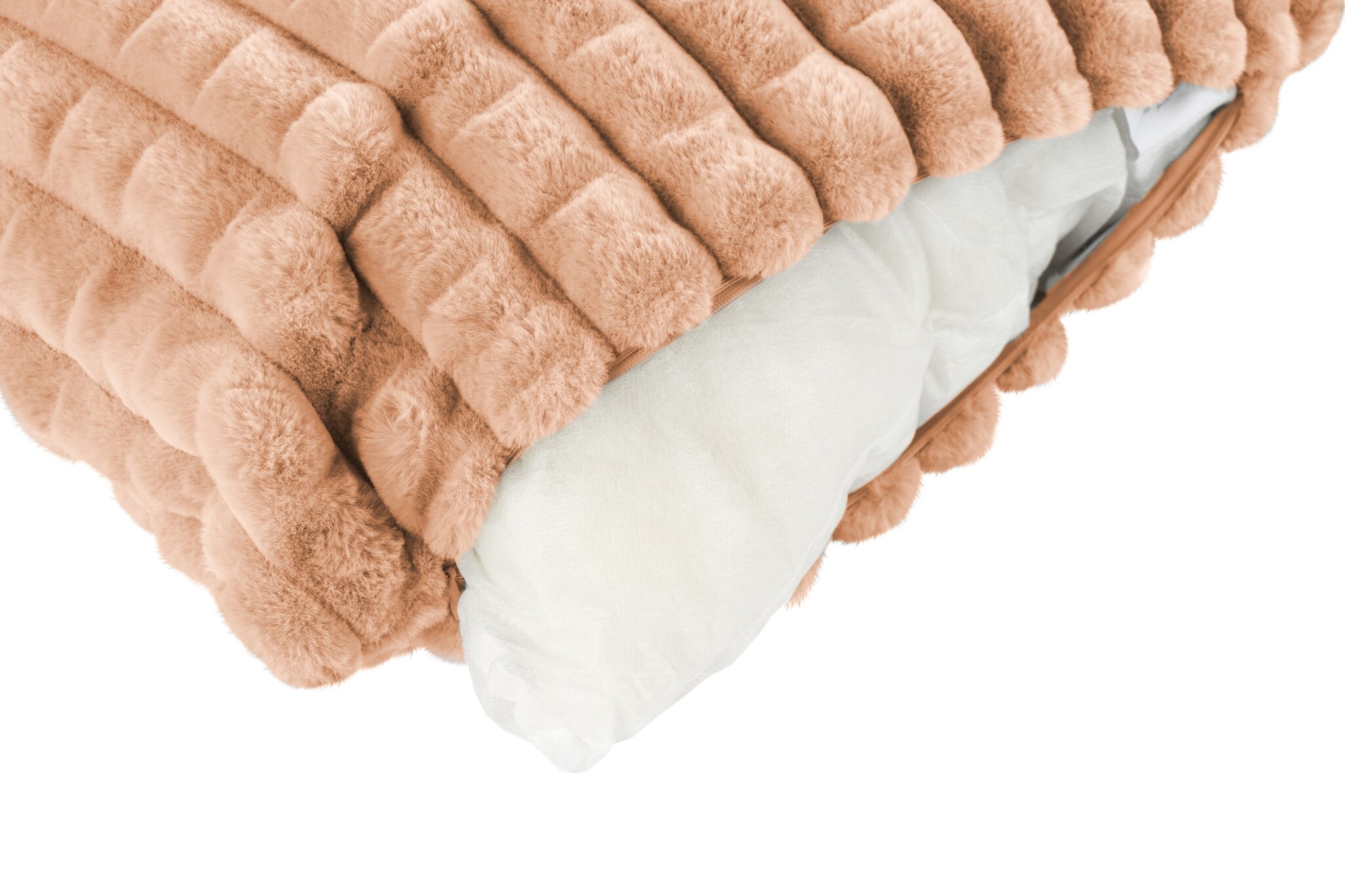 Harmony Soft - Fluffy Kussen - 3D Effect, Hoogpolig, 100% Polyester, Super Soft Touch - Perzik Oranje
