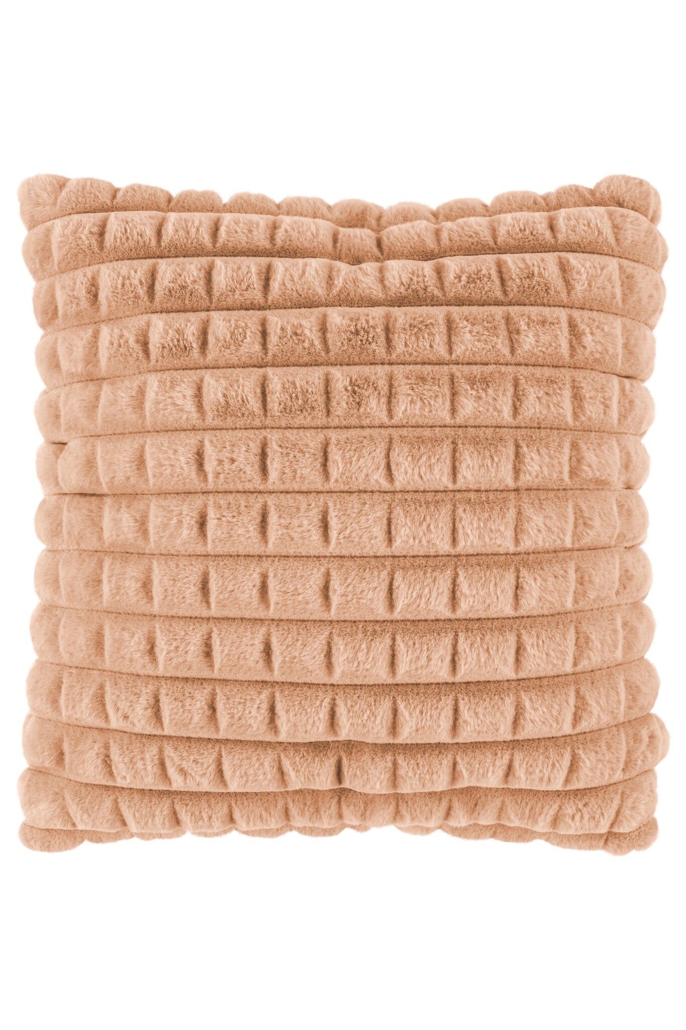 Harmony Soft - Fluffy Kussen - 3D Effect, Hoogpolig, 100% Polyester, Super Soft Touch - Perzik Oranje