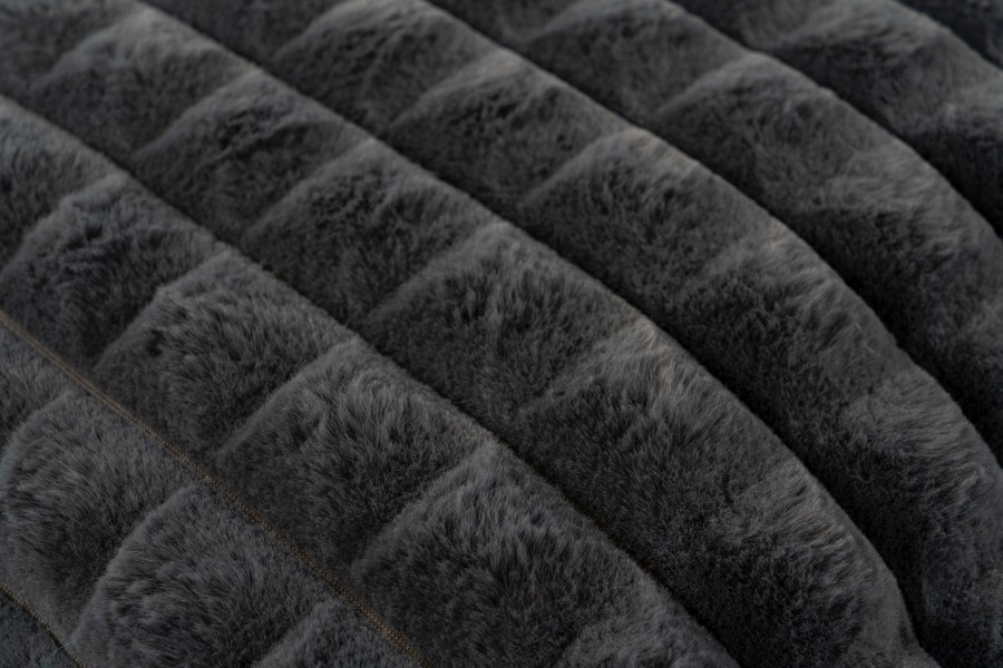 Harmony Soft - Fluffy Kussen - 3D Effect, Hoogpolig, 100% Polyester, Super Soft Touch - Antraciet