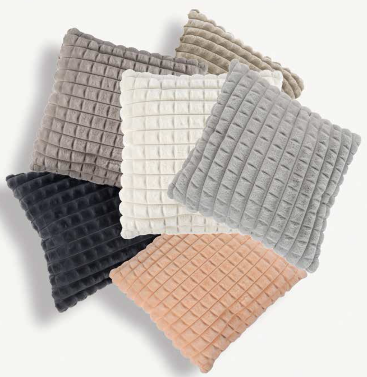 Harmony Soft - Fluffy Kussen - 3D Effect, Hoogpolig, 100% Polyester, Super Soft Touch - Antraciet