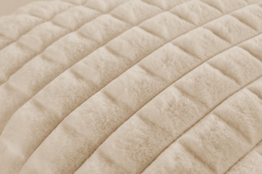 Harmony Soft - Fluffy Kussen - 3D Effect, Hoogpolig, 100% Polyester, Super Soft Touch - Beige