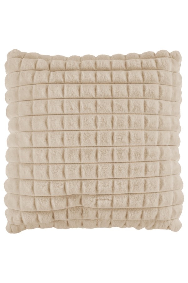 Harmony Soft - Fluffy Kussen - 3D Effect, Hoogpolig, 100% Polyester, Super Soft Touch - Beige