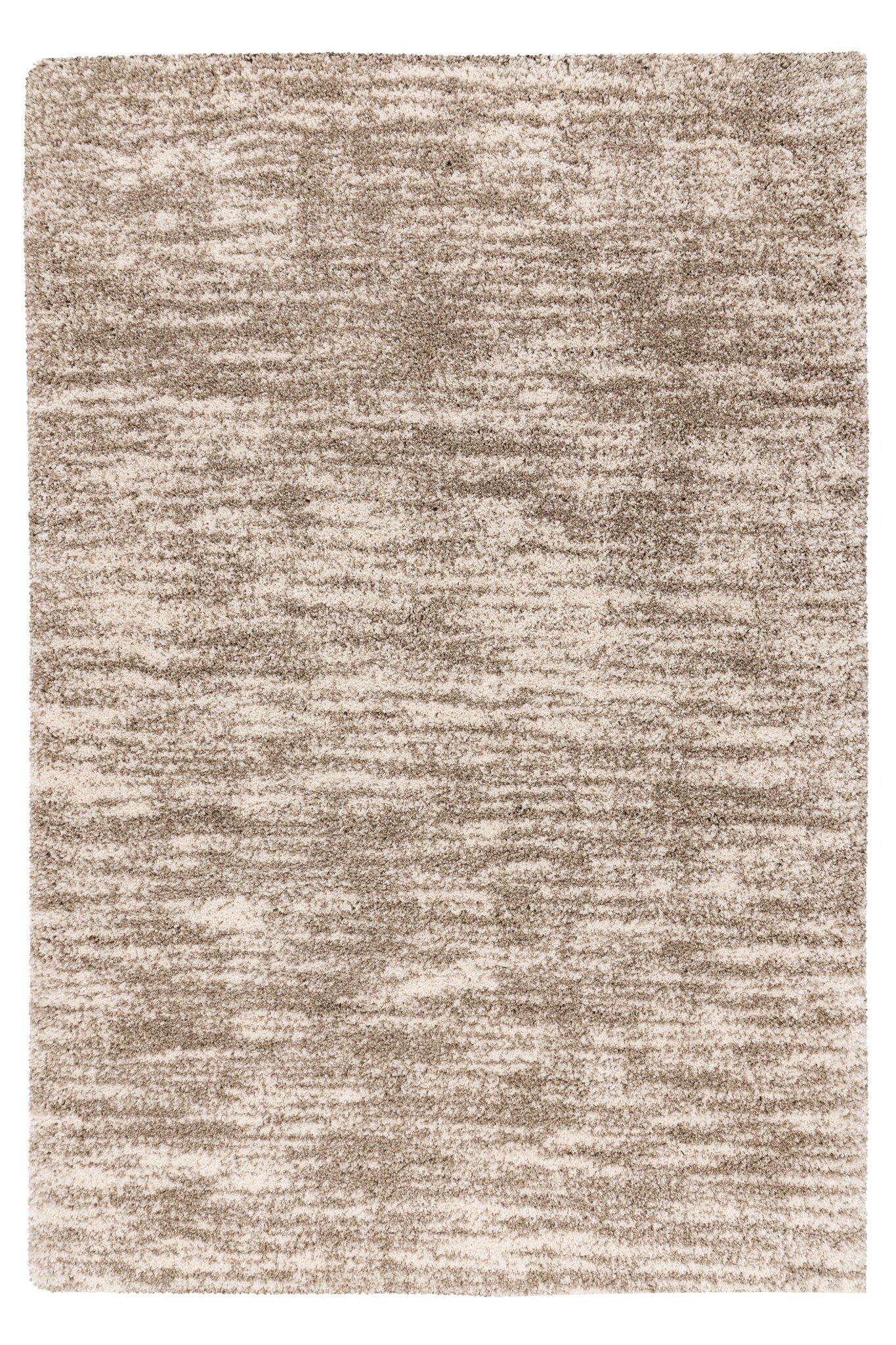 Mirage Shaggy - Hoogpolig Vloerkleed, Luxe Gemeleerd Modern Tapijt | Beige Creme