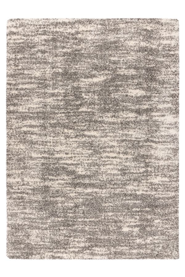 Mirage Shaggy - Hoogpolig Vloerkleed, Luxe Gemeleerd Modern Tapijt | Grijs Creme