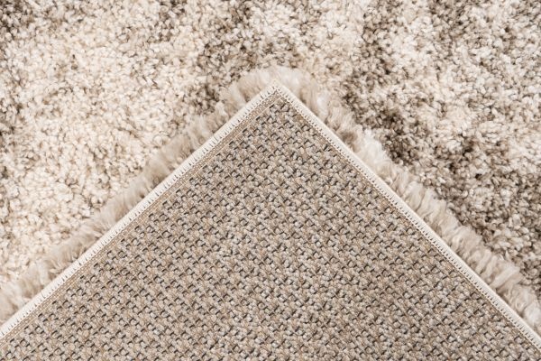 Mirage Shaggy - Hoogpolig Vloerkleed, Luxe Gemeleerd Modern Tapijt | Beige Creme