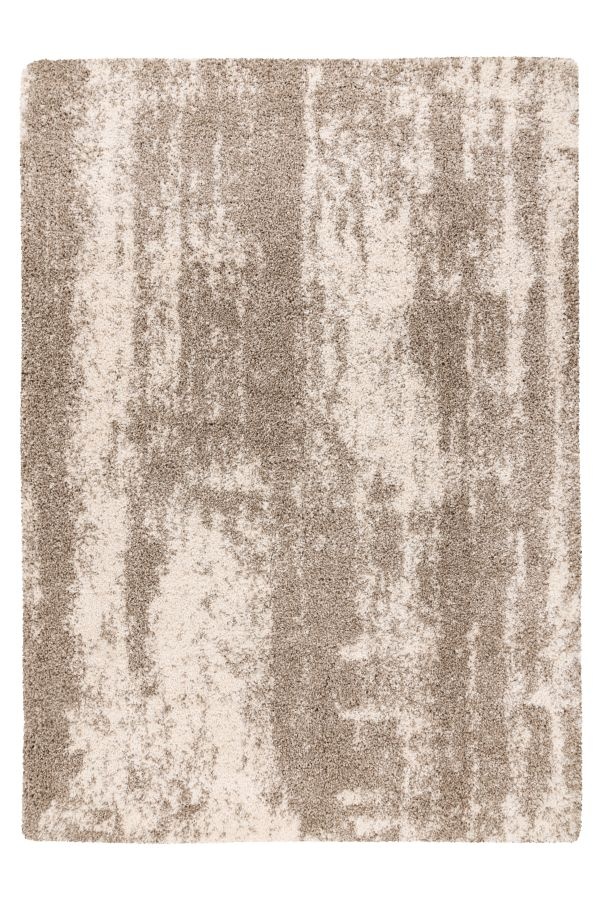 Mirage Shaggy - Hoogpolig Vloerkleed, Luxe Gemeleerd Modern Tapijt | Beige Creme