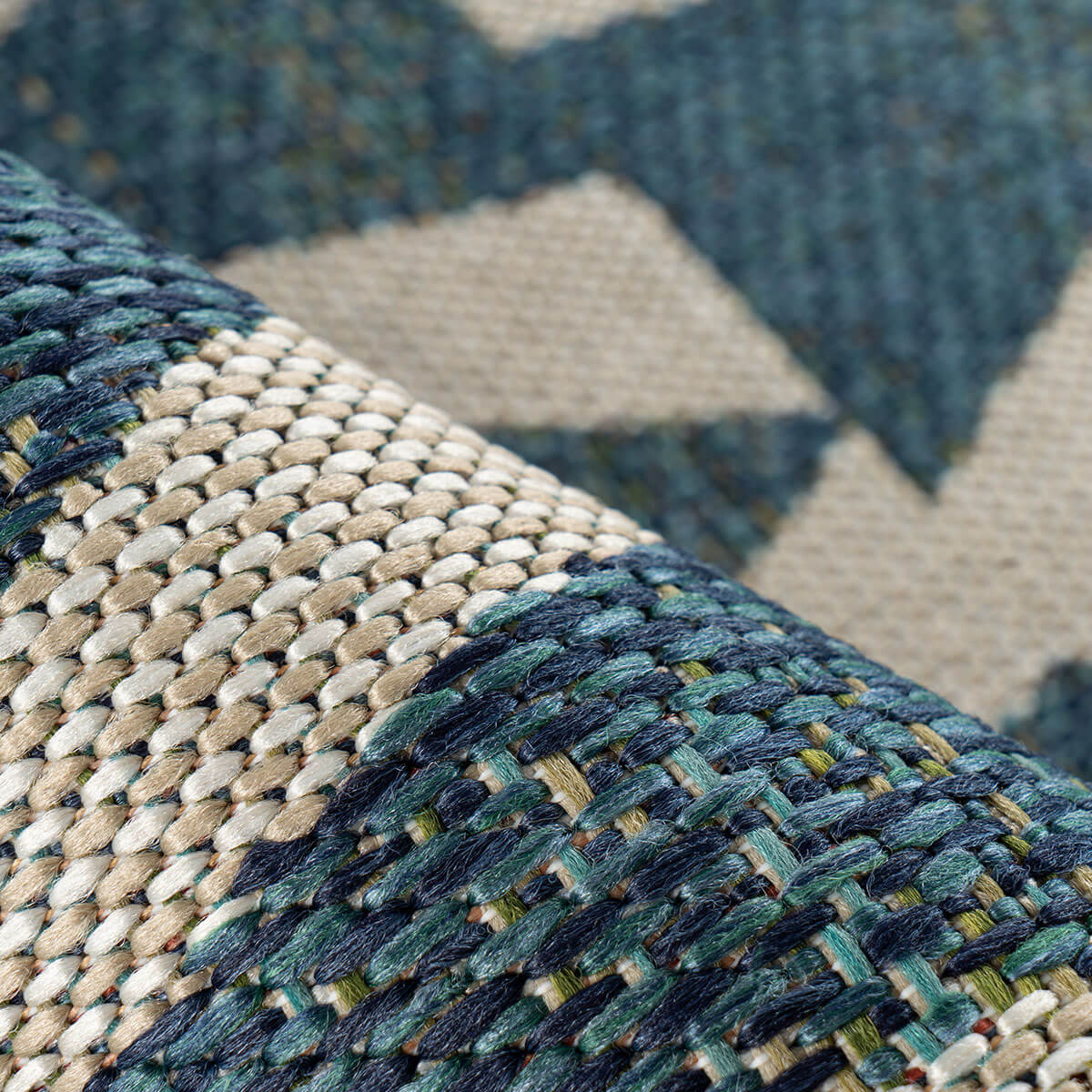 Outlet | XL Buitenkleed Capri | Sisal | Blauw
