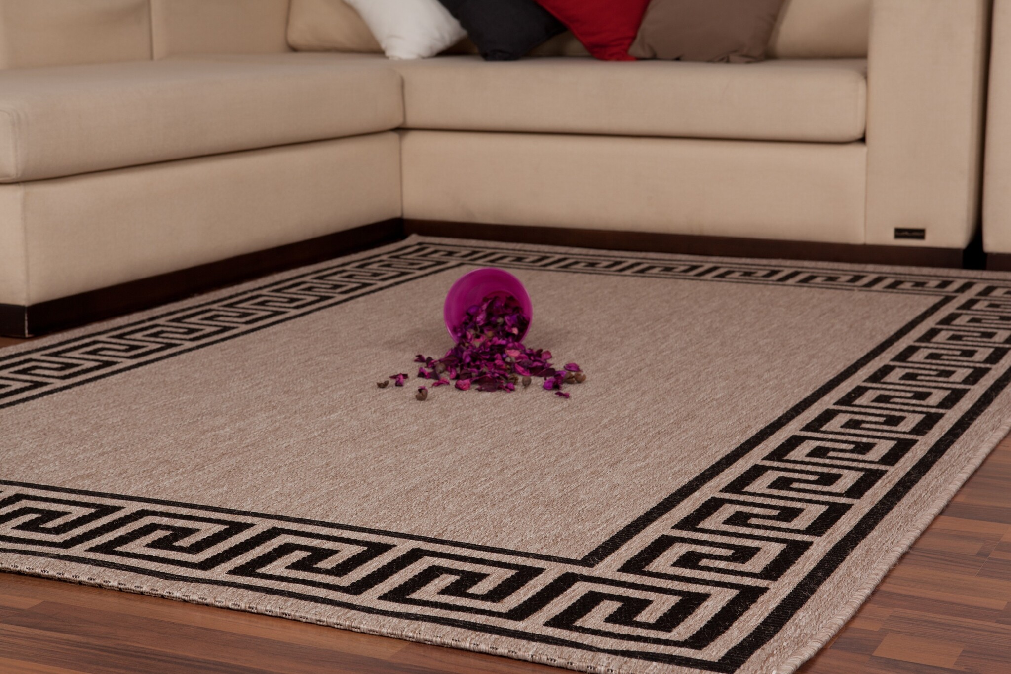 Outlet | Buitenkleed Finca Kader | Sisal | Beige Zwart
