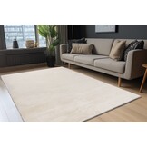 Fluffy Vloerkleed Emotion | Hoogpolig | Zacht | 100% Polyester | Woonkamer/Slaapkamer | Wit