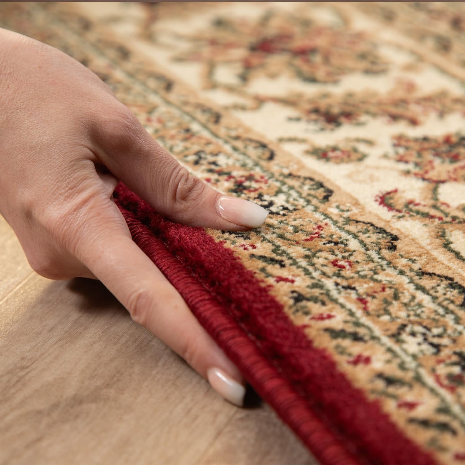 Marrakesh Nimrud Oosters Vloerkleed Rood – Laagpolig Tapijt