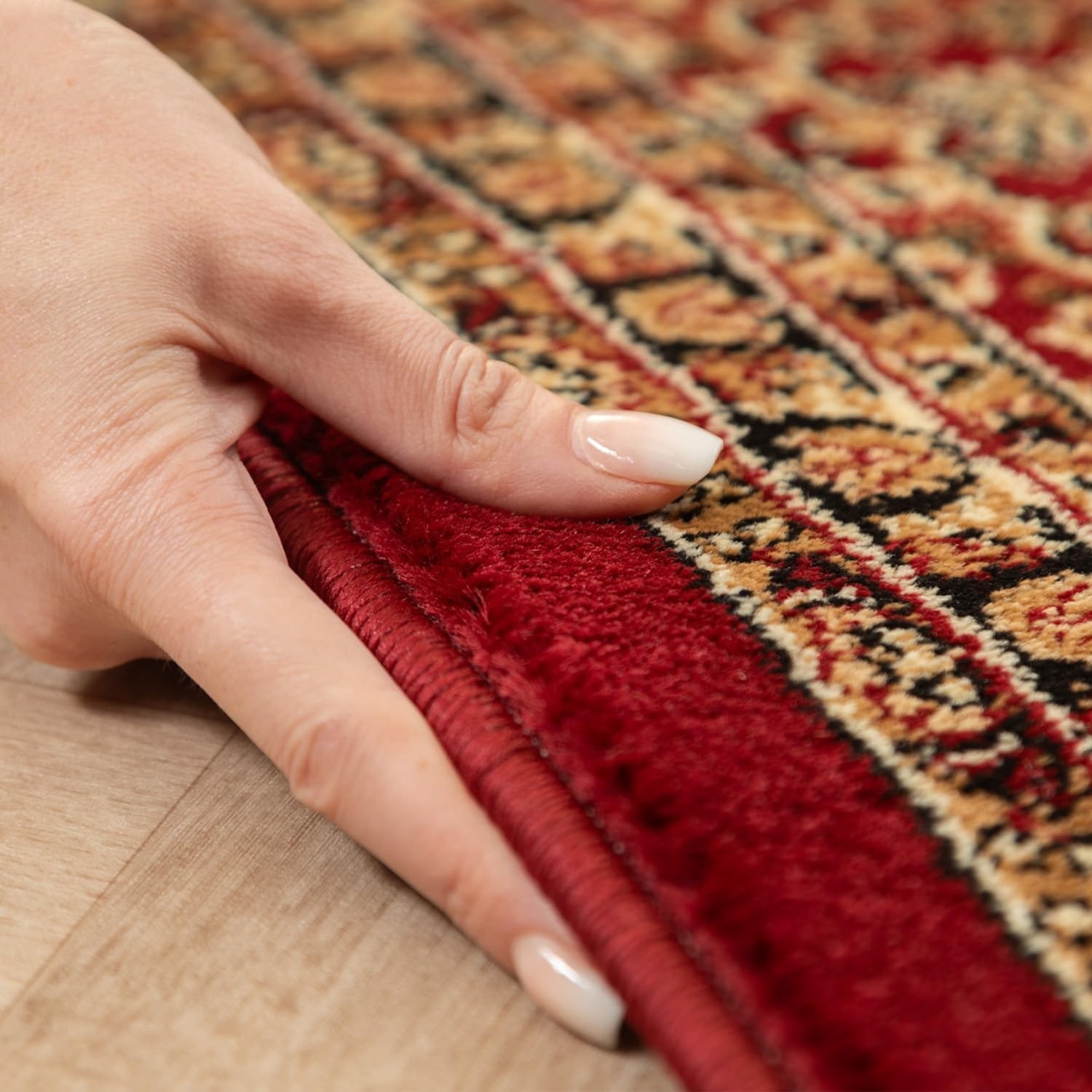 Marrakesh Nahal Oosters Vloerkleed Rood – Laagpolig Tapijt