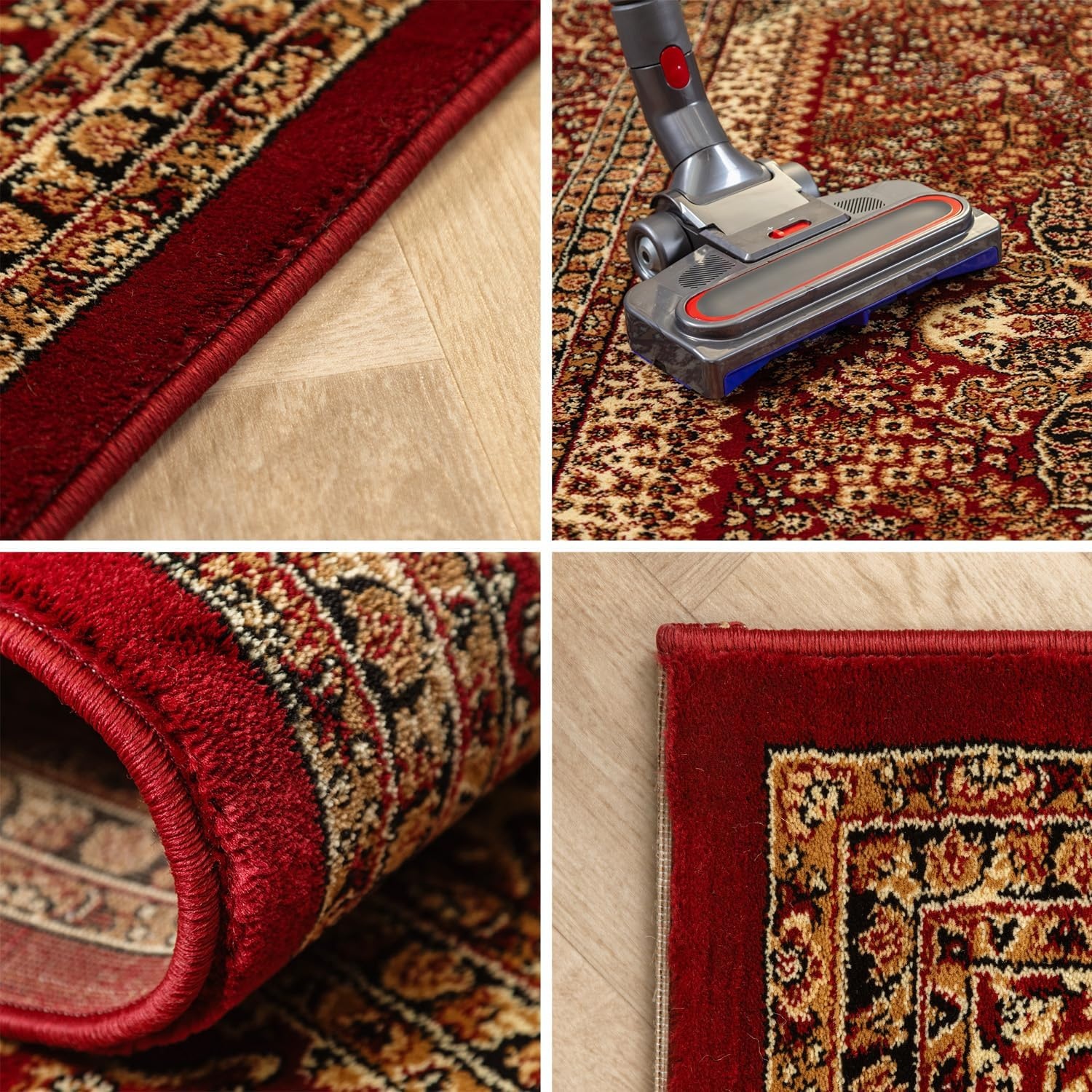 Marrakesh Nahal Oosters Vloerkleed Rood – Laagpolig Tapijt