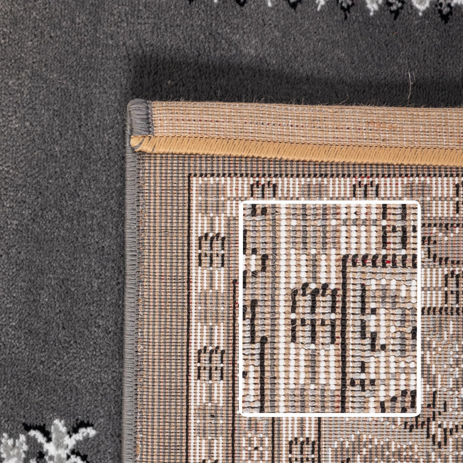 Marrakesh Neizar Oosters Vloerkleed Grijs – Laagpolig Tapijt