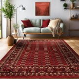 Marrakesh Gabbeh Oosters Vloerkleed Rood – Laagpolig Tapijt