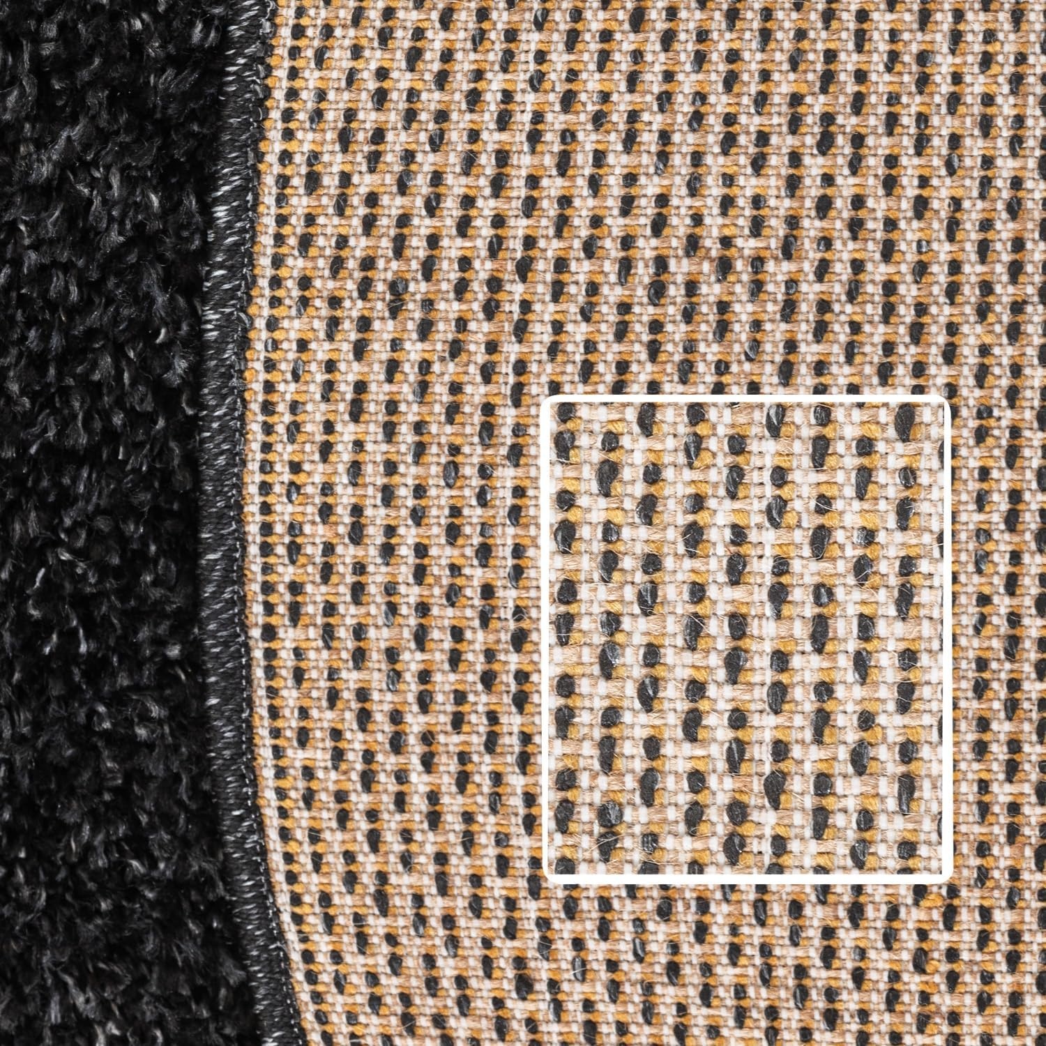 Basic Rond Shaggy vloerkleed Antraciet Hoogpolig