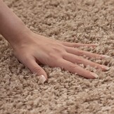 Basic Shaggy vloerkleed Beige Hoogpolig