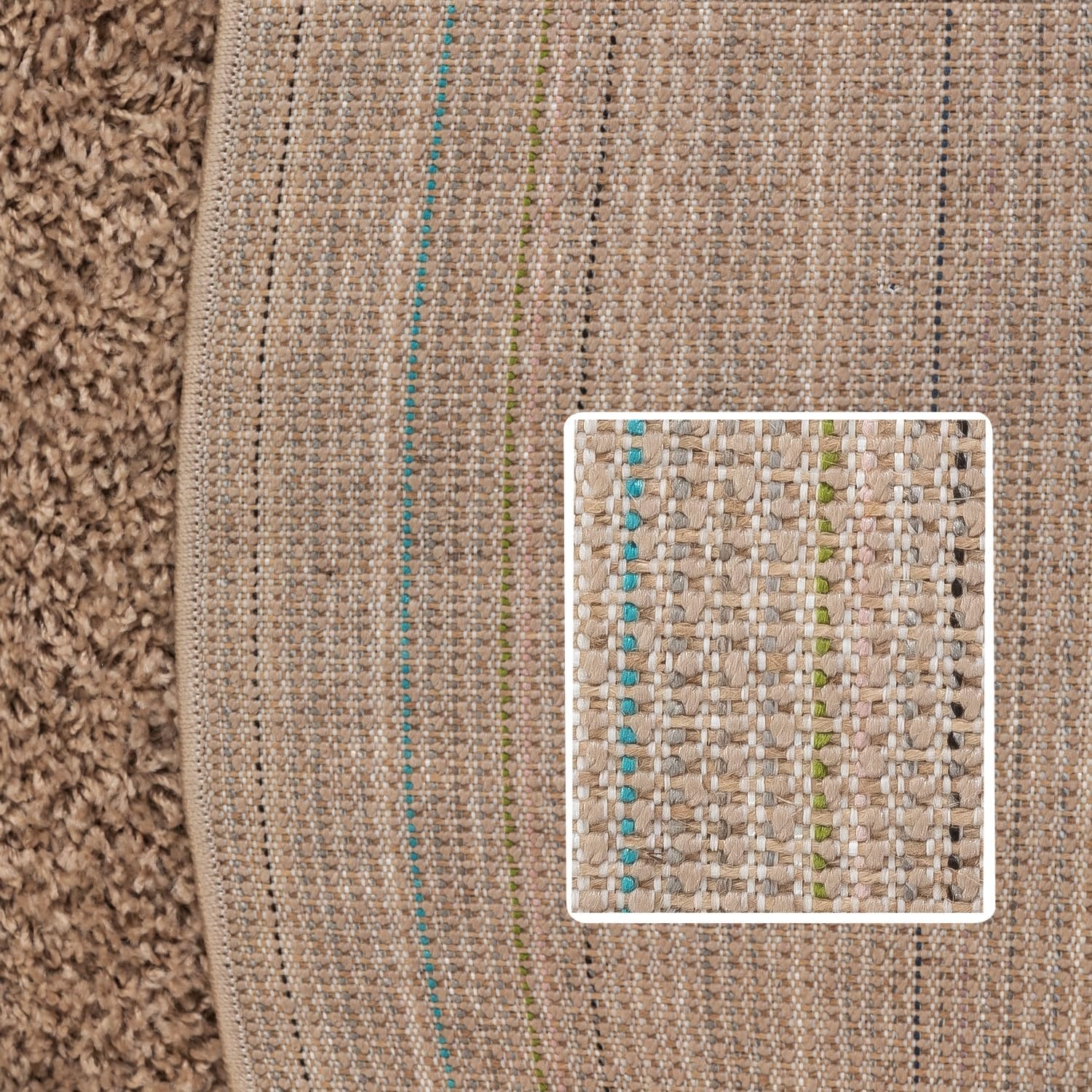 Tapijtenloods Basic Shaggy vloerkleed Beige Hoogpolig