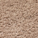 Basic Rond Shaggy vloerkleed Beige Hoogpolig