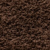 Basic Rond Shaggy vloerkleed Bruin Hoogpolig