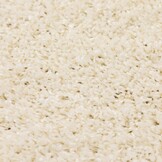 Basic Rond Shaggy vloerkleed Creme Hoogpolig