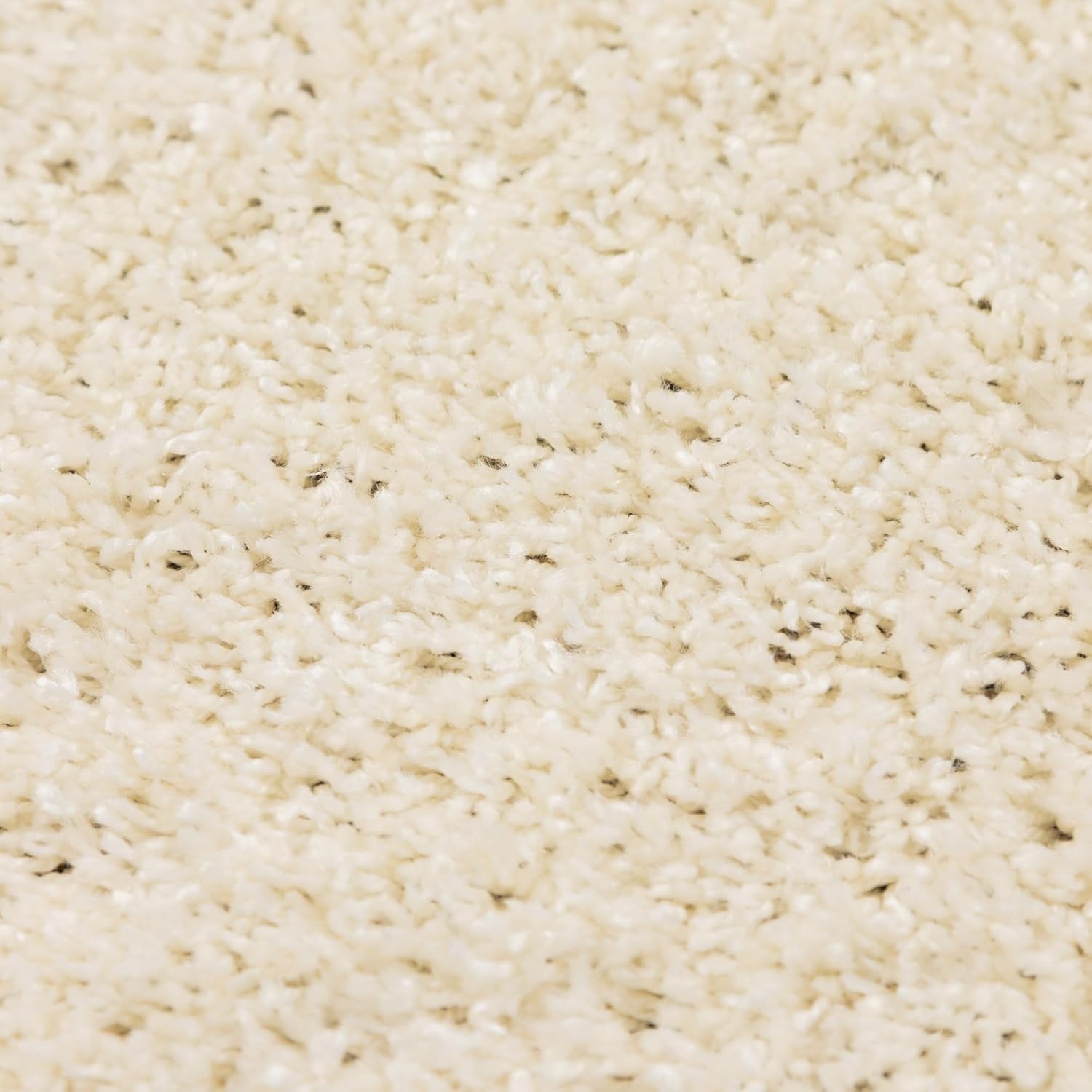 Tapijtenloods Basic Rond Shaggy vloerkleed Creme Hoogpolig