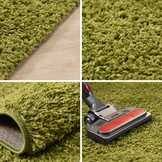 Basic Shaggy vloerkleed Groen Hoogpolig