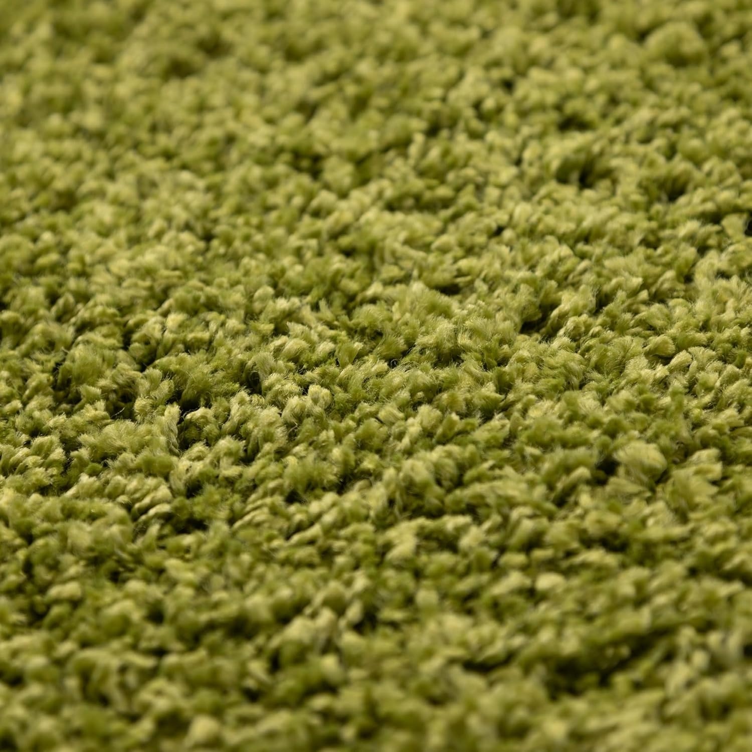 Tapijtenloods Basic Rond Shaggy vloerkleed Groen Hoogpolig