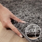 Basic Shaggy vloerkleed Grijs Hoogpolig