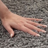 Tapijtenloods Basic Shaggy vloerkleed Lichtgrijs Hoogpolig