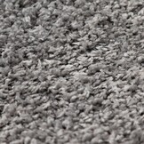 Basic Rond Shaggy vloerkleed Lichtgrijs Hoogpolig