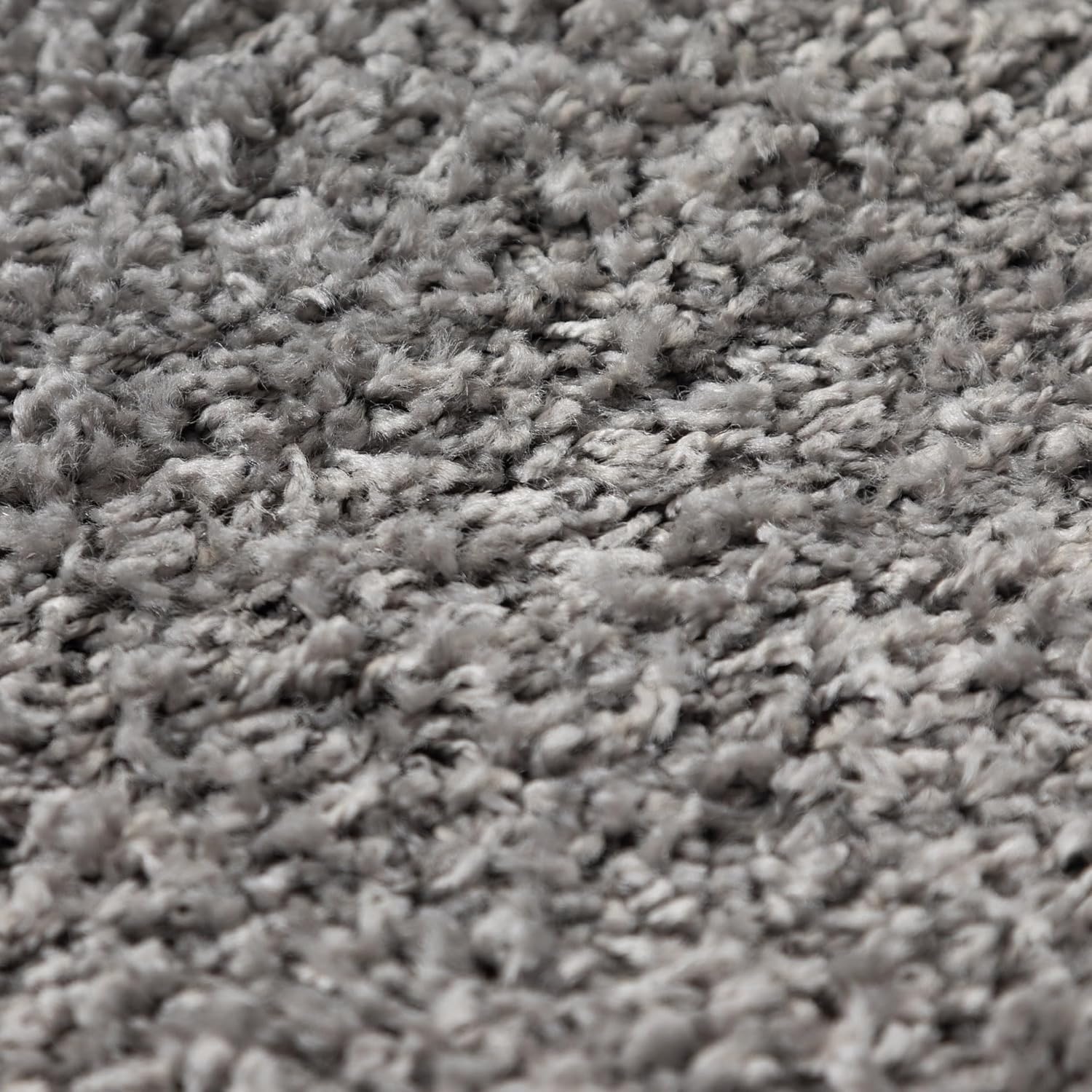 Tapijtenloods Basic Rond Shaggy vloerkleed Lichtgrijs Hoogpolig