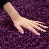 Tapijtenloods Basic Shaggy vloerkleed Paars Hoogpolig