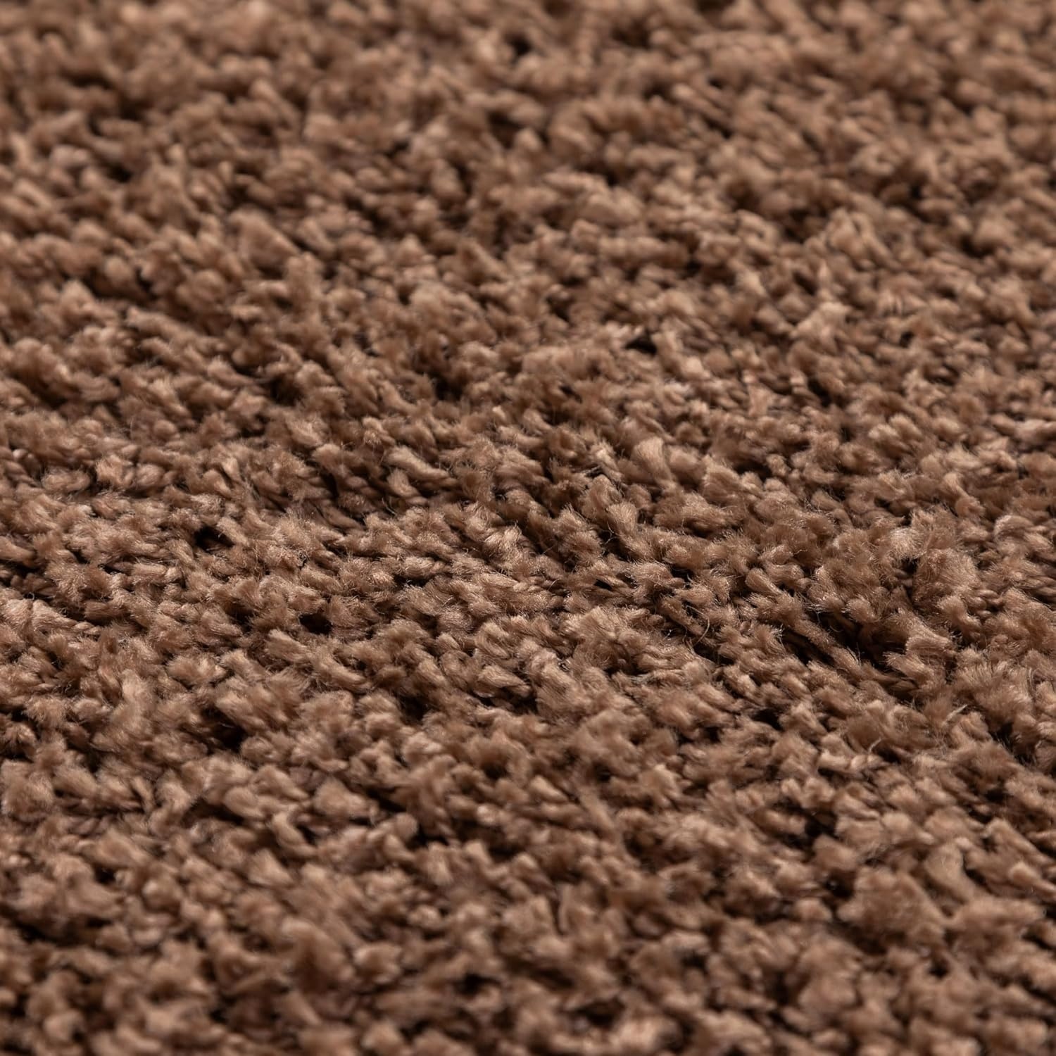 Tapijtenloods Basic Rond Shaggy vloerkleed Caramel Hoogpolig