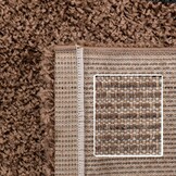 Tapijtenloods Basic Rond Shaggy vloerkleed Caramel Hoogpolig