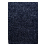 Tapijtenloods Basic Shaggy vloerkleed Donker Blauw Hoogpolig