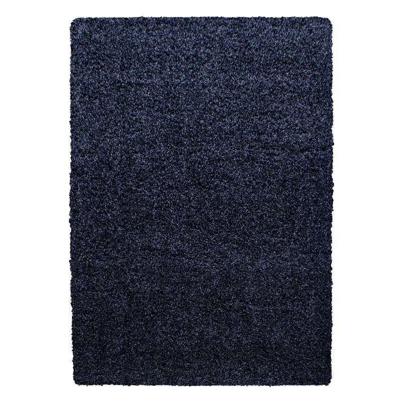 Tapijtenloods Basic Shaggy vloerkleed Donker Blauw Hoogpolig
