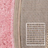 Basic Shaggy vloerkleed Roze Hoogpolig