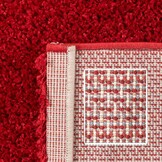 Basic Shaggy vloerkleed Rood Hoogpolig