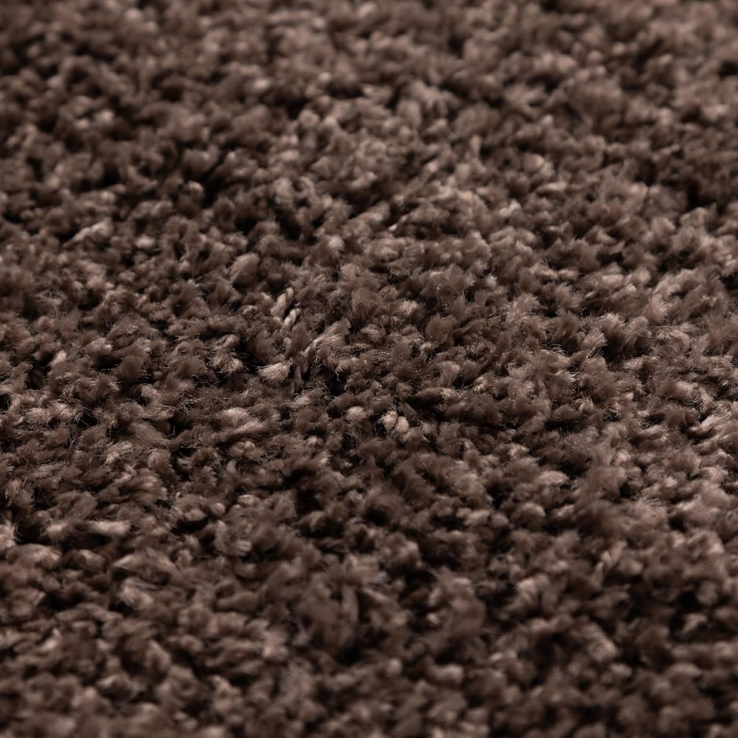 Basic Shaggy vloerkleed Taupe Hoogpolig