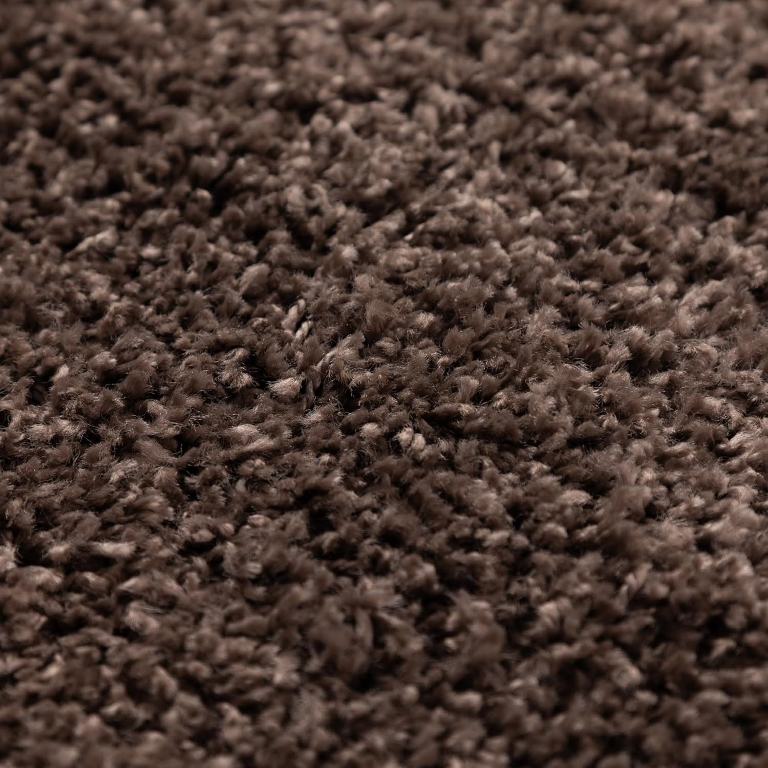 Tapijtenloods Basic Rond Shaggy vloerkleed Taupe Hoogpolig